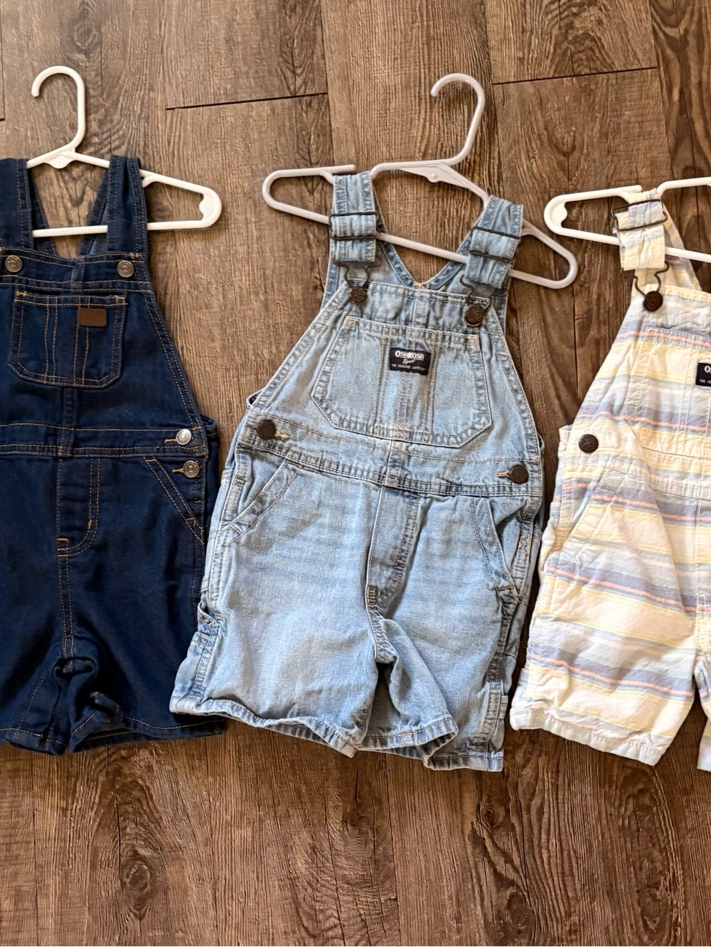 OshKosh B'gosh Light Wash Denim Short Overalls